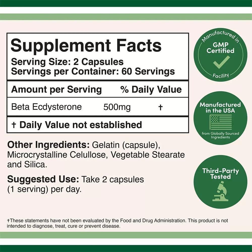 Double Wood Supplements Beta Ecdysterone (120 Capsules)