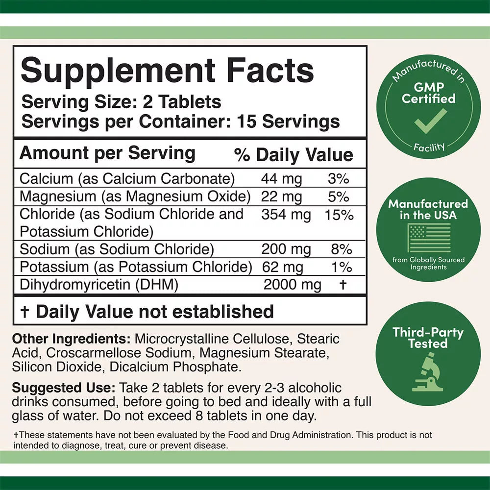 Double Wood Supplements DHM 1000 (30 Tablets)