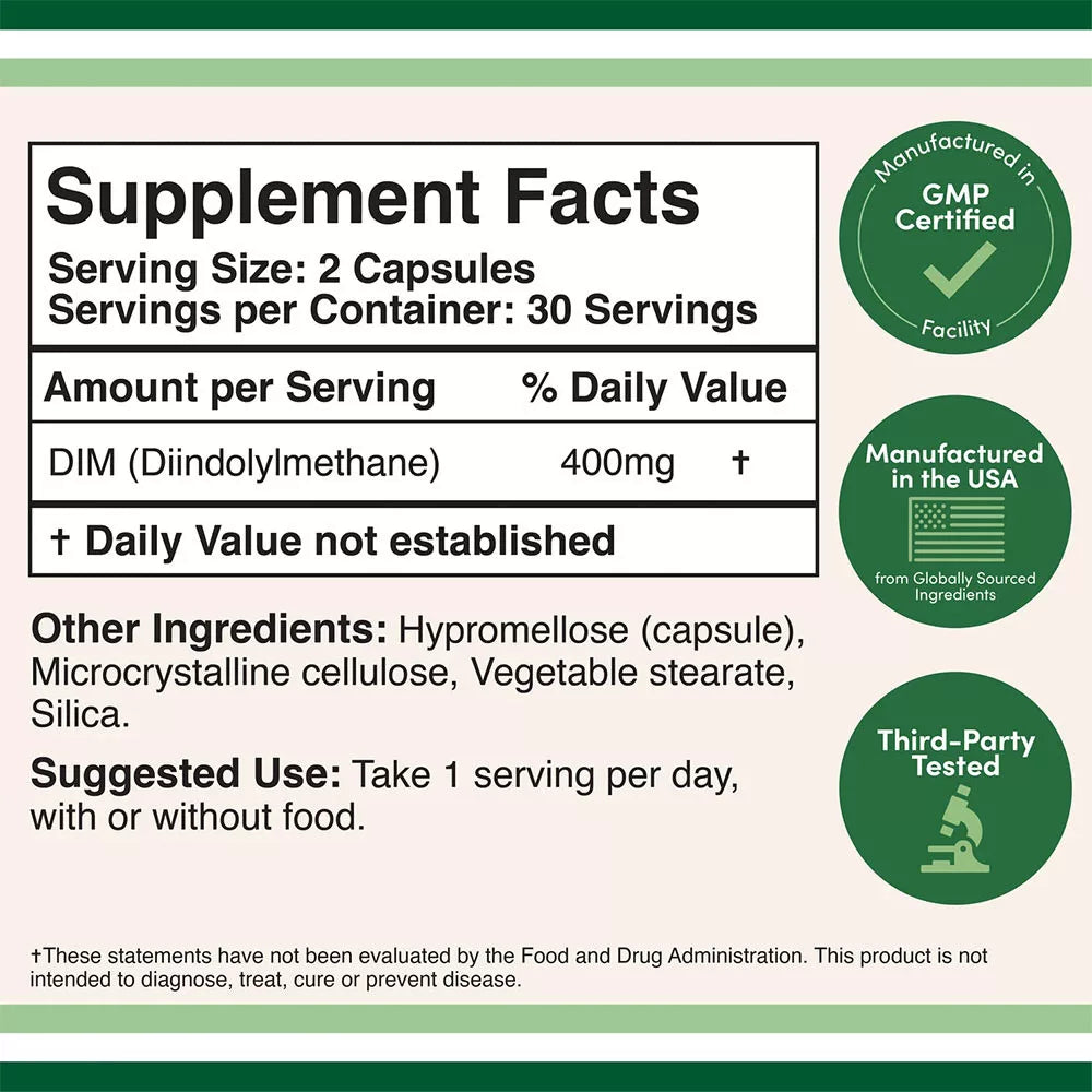 Double Wood Supplements DIM (60 Capsules)