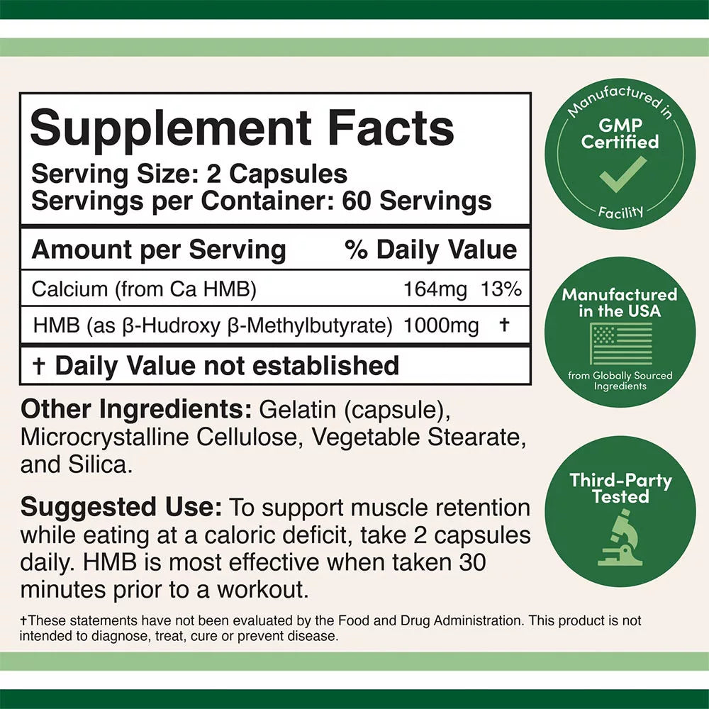 Double Wood Supplements HMB (120 Capsules)