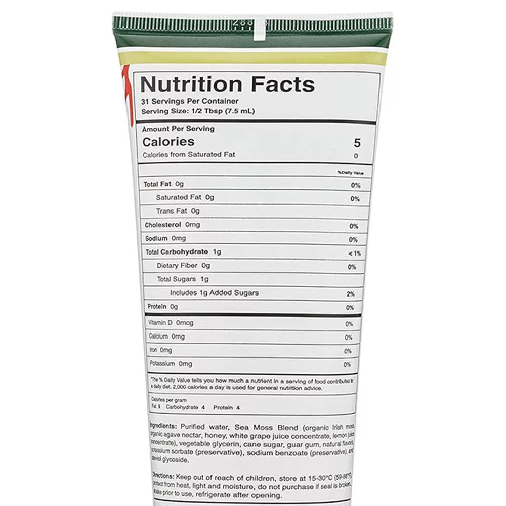 Double Wood Supplements Irish Sea Moss Gel (236 ml, Peach Mango)