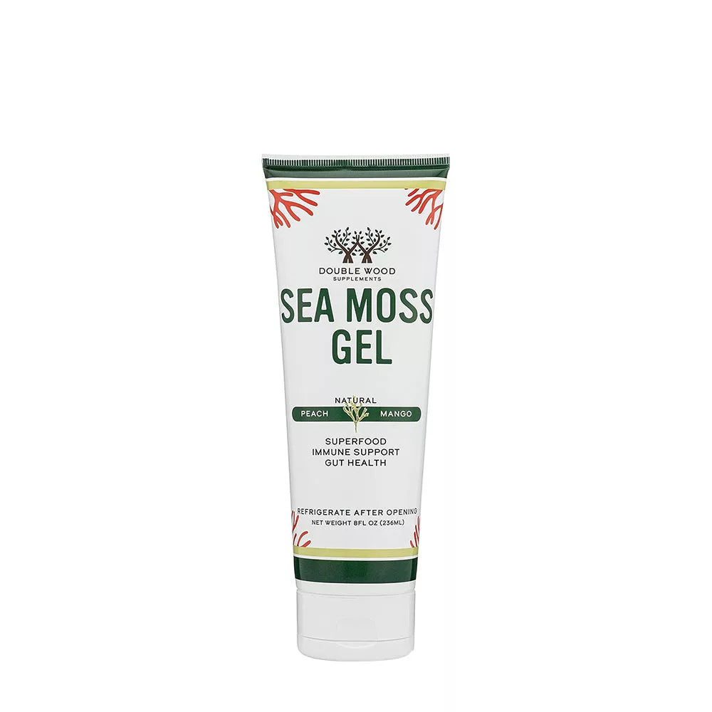 Double Wood Supplements Irish Sea Moss Gel (236 ml, Peach Mango)