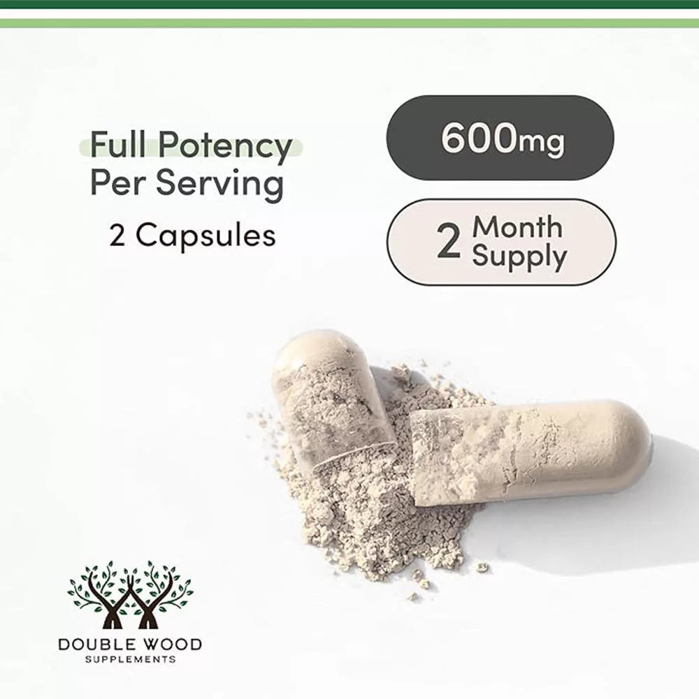 Double Wood Supplements KSM-66 Ashwagandha 600 mg (120 Capsules)
