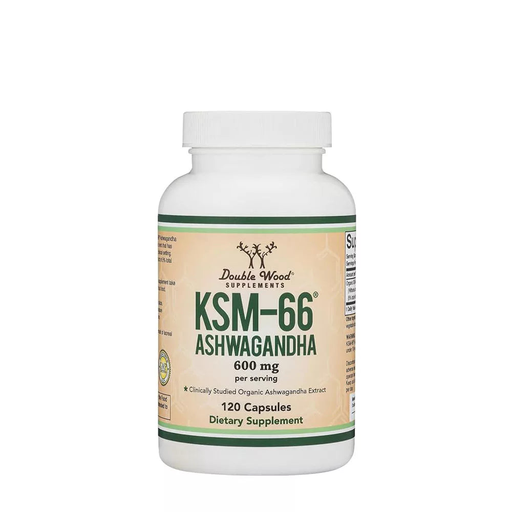 Double Wood Supplements KSM-66 Ashwagandha 600 mg (120 Capsules)