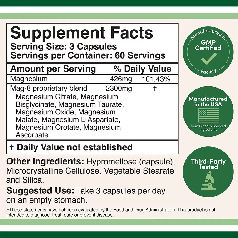 Double Wood Supplements Magnesium Complex (180 Capsules)