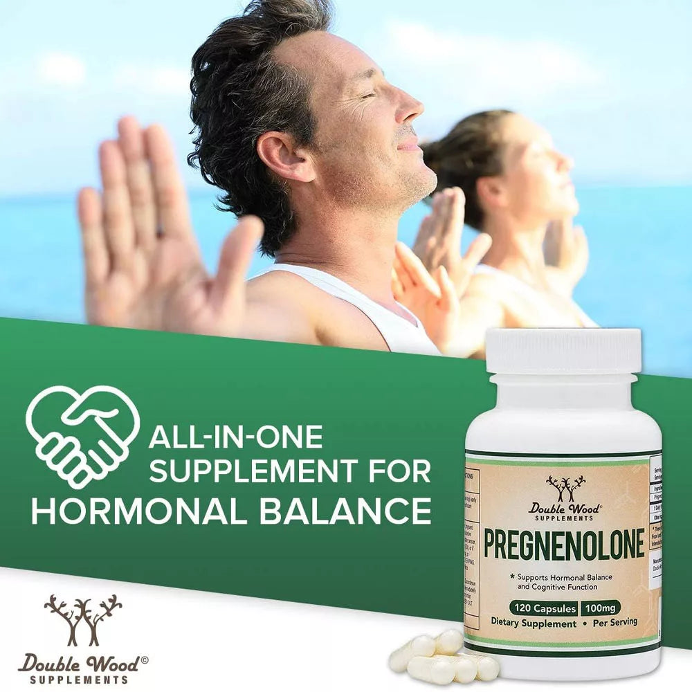 Double Wood Supplements Pregnenolone (120 Capsules)