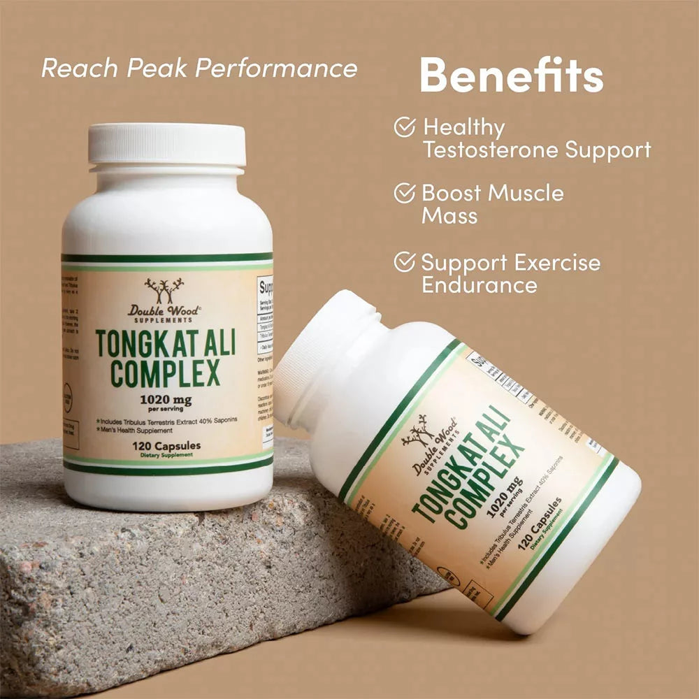 Double Wood Supplements Tongkat Ali Extract (120 Capsules)