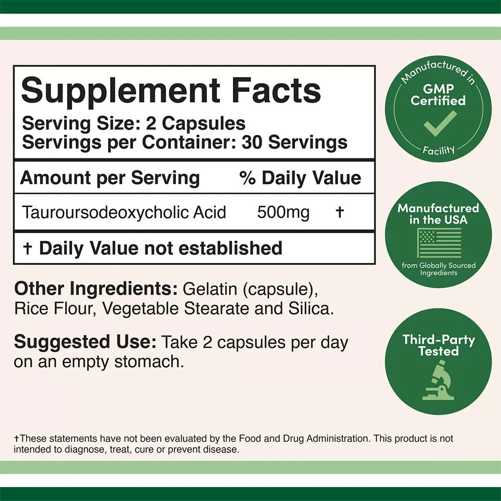 Double Wood Supplements TUDCA (60 Capsules)