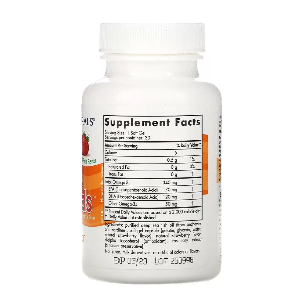 Nordic Naturals Daily Omega Kids (30 Softgels, Natural Fruit Flavor)
