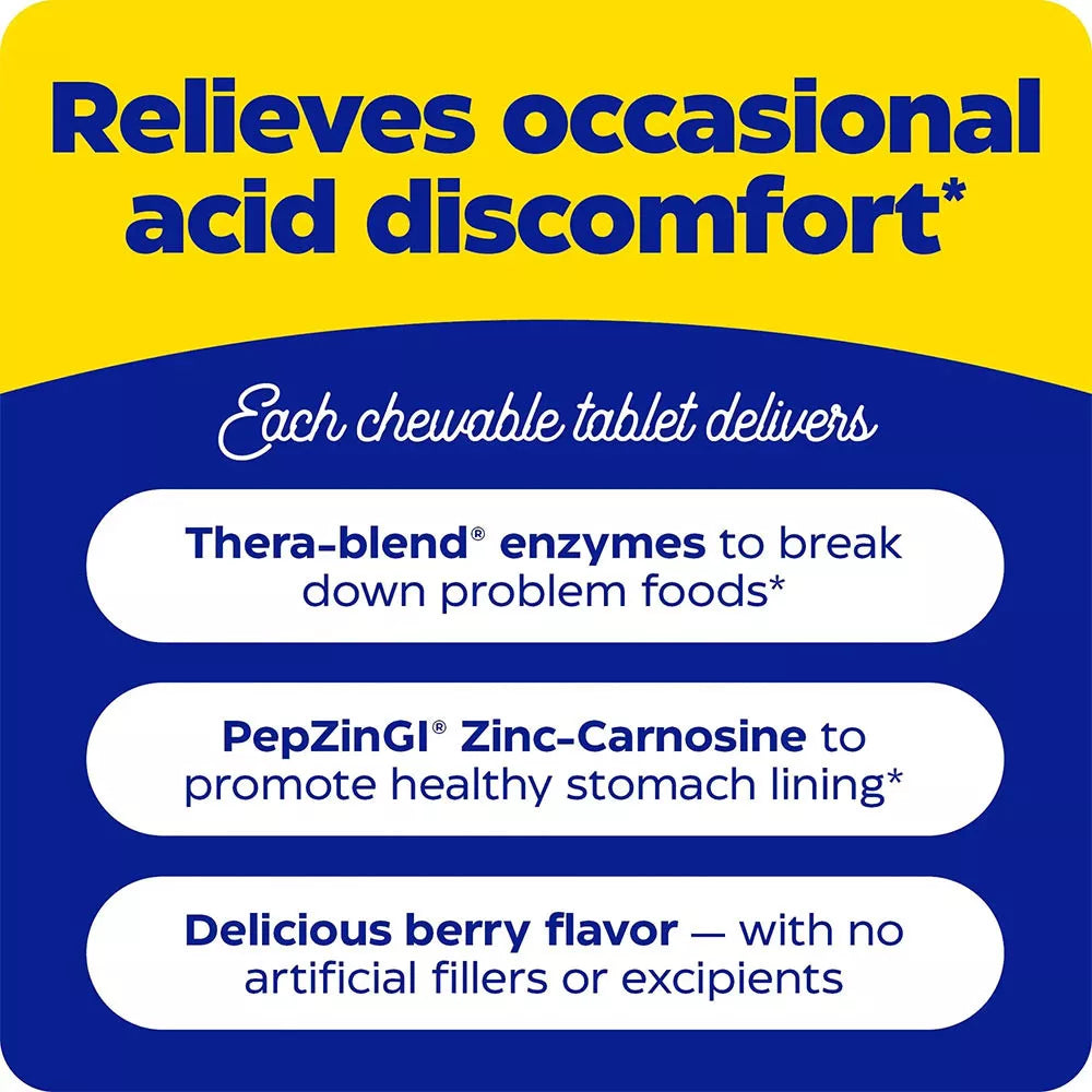 Enzymedica Acid Soothe® Chewable (60 Chewable Tablets, Berry)