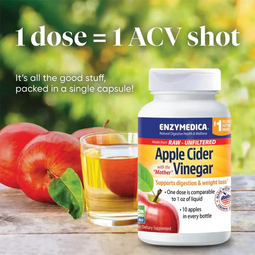Enzymedica Apple Cider Vinegar (120 Capsules)