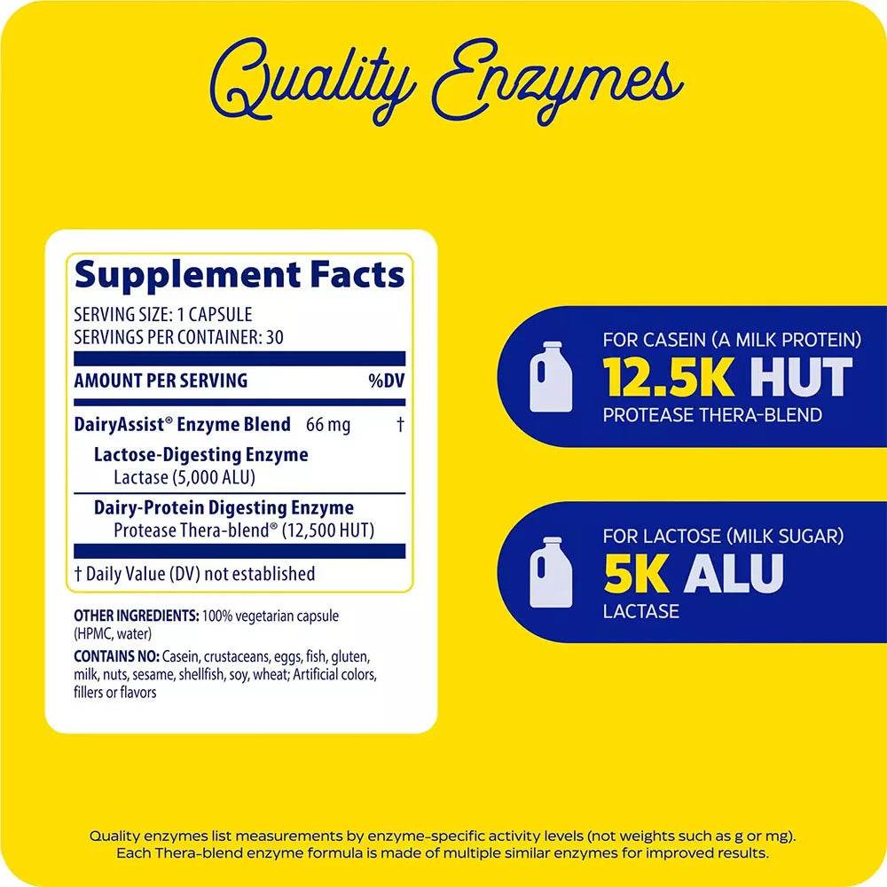 Enzymedica DairyAssist® (30 Capsules)
