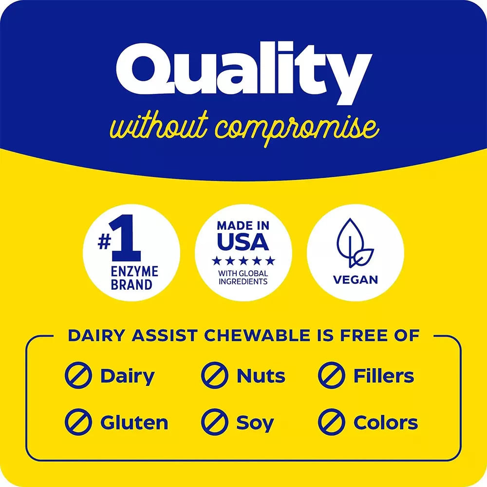 Enzymedica DairyAssist® Chewable (60 Chewable Tablets, Vanilla)