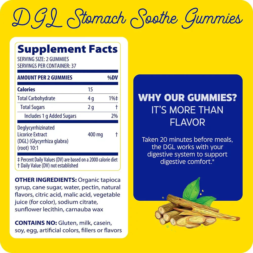 Enzymedica DGL Gummies (74 gummies, German Chocolate)