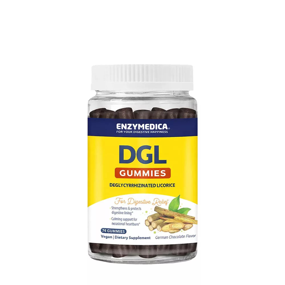Enzymedica DGL Gummies (74 gummies, German Chocolate)