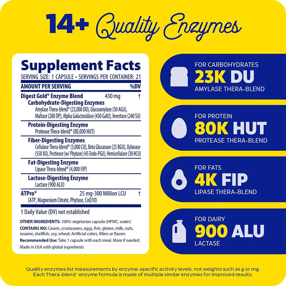 Enzymedica Digest Gold® with ATPro® (120 Capsules)