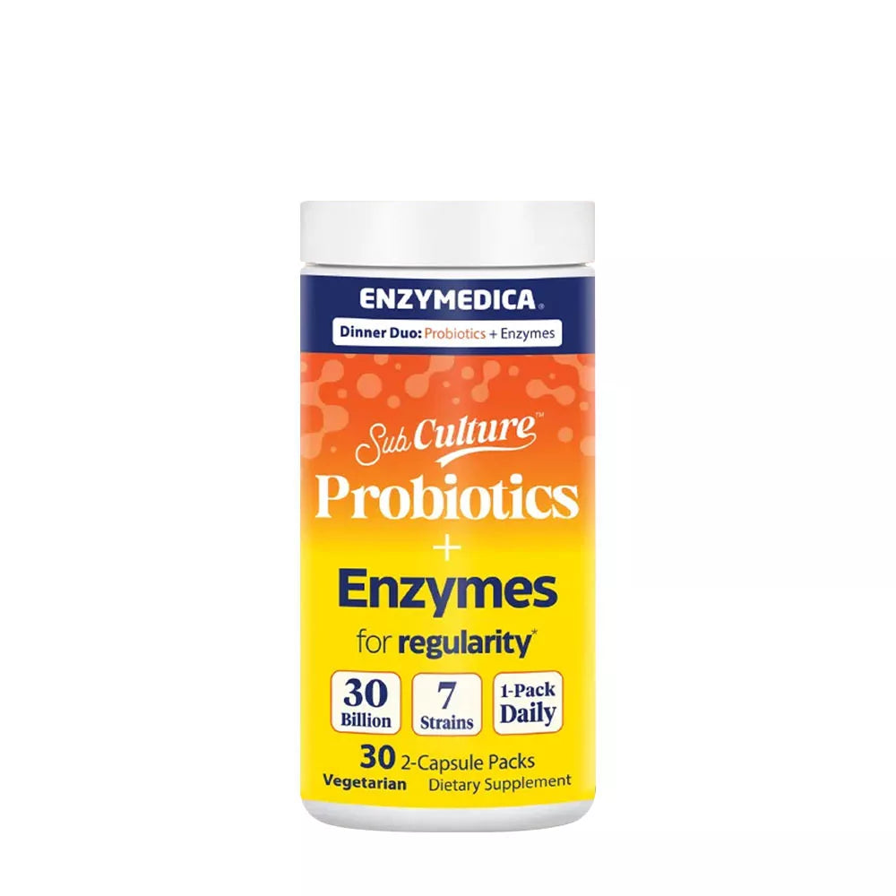 Enzymedica SubCulture™ Dinner Duo: Probiotics + Enzymes for Regularity* (30 x 2 Capsules)