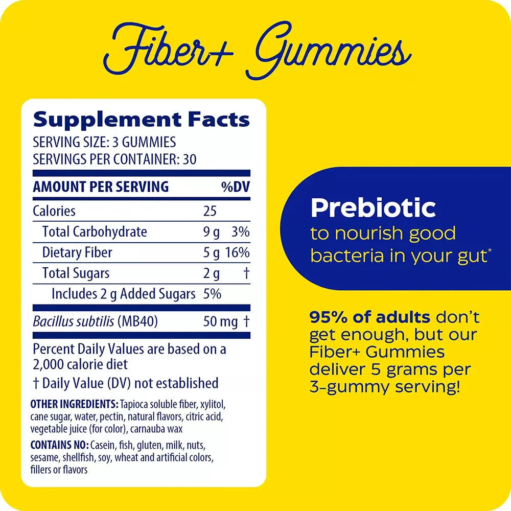 Enzymedica Fiber+ Gummies (90 Gummies, Blood Orange)