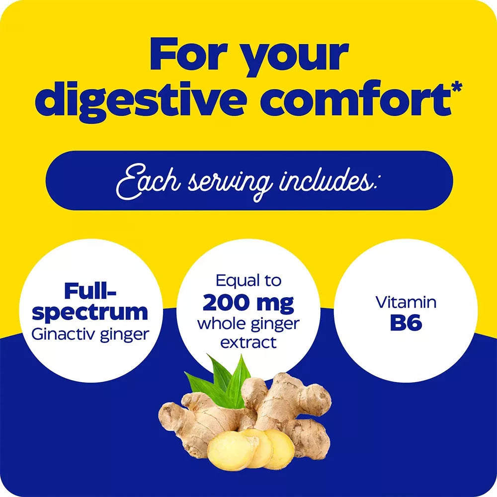 Enzymedica Ginger & Vitamin B6 Gummies (60 Gummies, Lemon ginger)