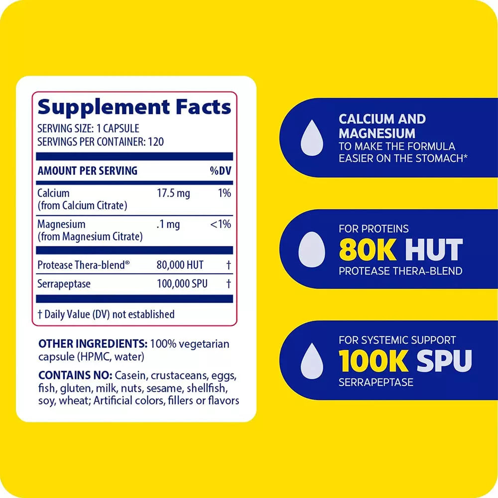 Enzymedica SerraGold® (120 Capsules)
