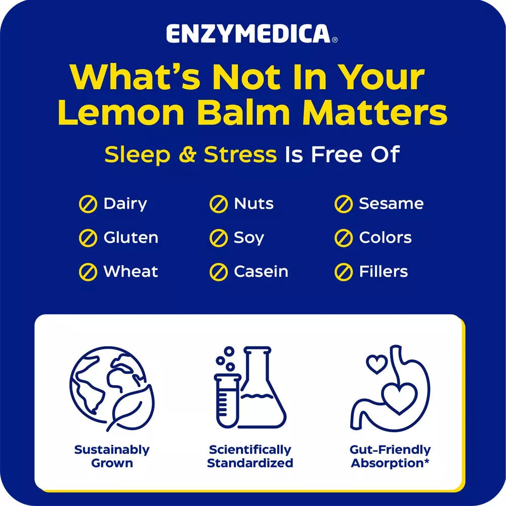 Enzymedica Sleep & Stress Lemon Balm Phytosome® (60 Capsules)