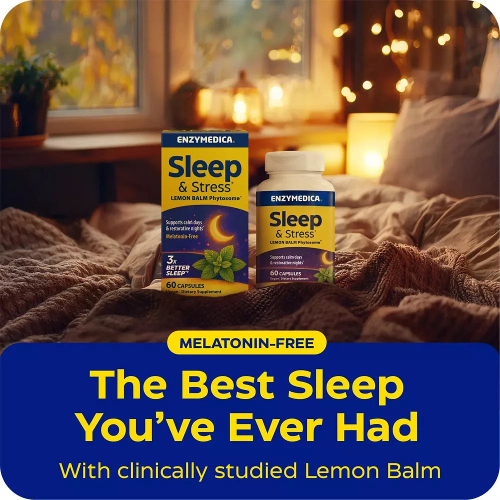 Enzymedica Sleep & Stress Lemon Balm Phytosome® (60 Capsules)