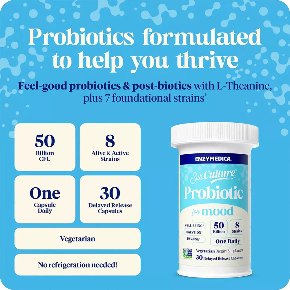 Enzymedica SubCulture™ Probiotic for Mood (30 Capsules)