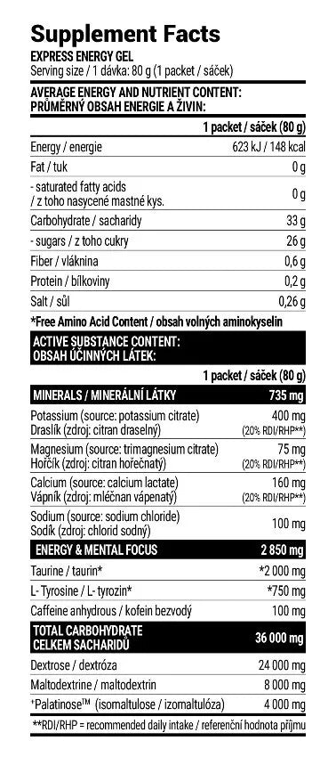 Extrifit Express Energy Gel (80 g, Cherry)