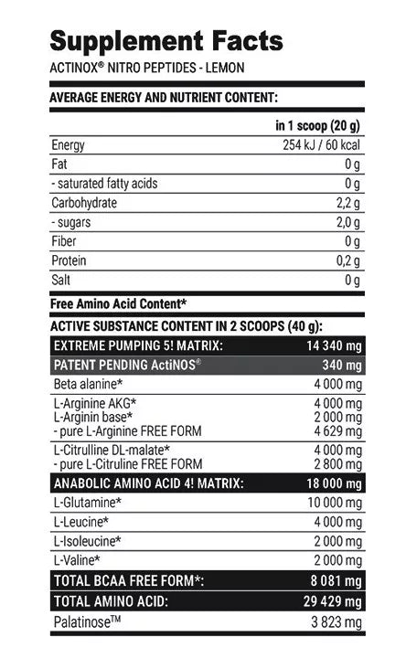 Extrifit Actinox Nitro Peptides (620 g, Cherry)
