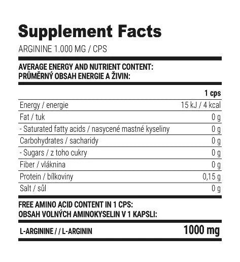 Extrifit Arginine 1000 mg (90 Capsules)