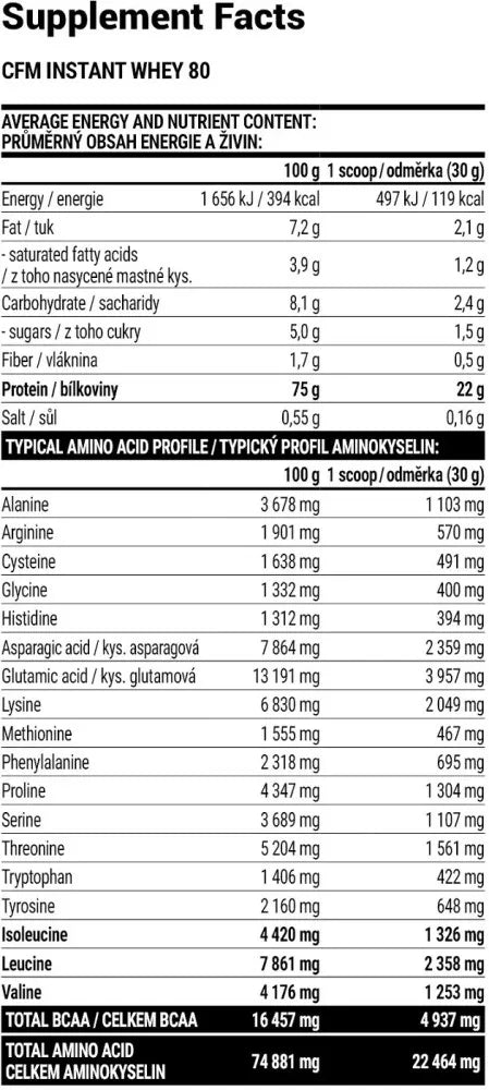 Extrifit CFM Instant Whey 80 (2270 g, Strawberry Banana)