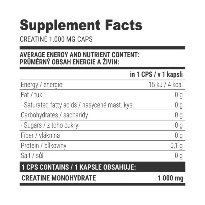 Extrifit Creatine Monohydrate Caps (180 Capsules)