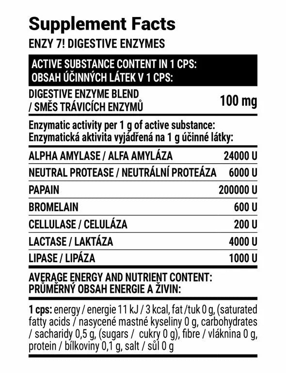 Extrifit Enzy 7! Digestive Enzymes (90 Capsules)