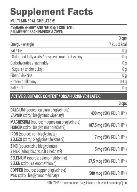 Extrifit Chelate 6! Multimineral (90 Capsules)