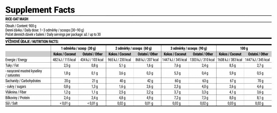 Extrifit Rice-Oat Mash (900 g, Pineapple)