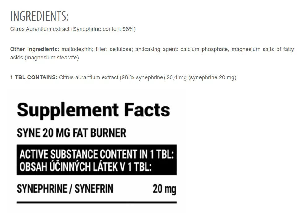 Extrifit SYNE 10MG Thermogenetic Burner (60 Tablets)