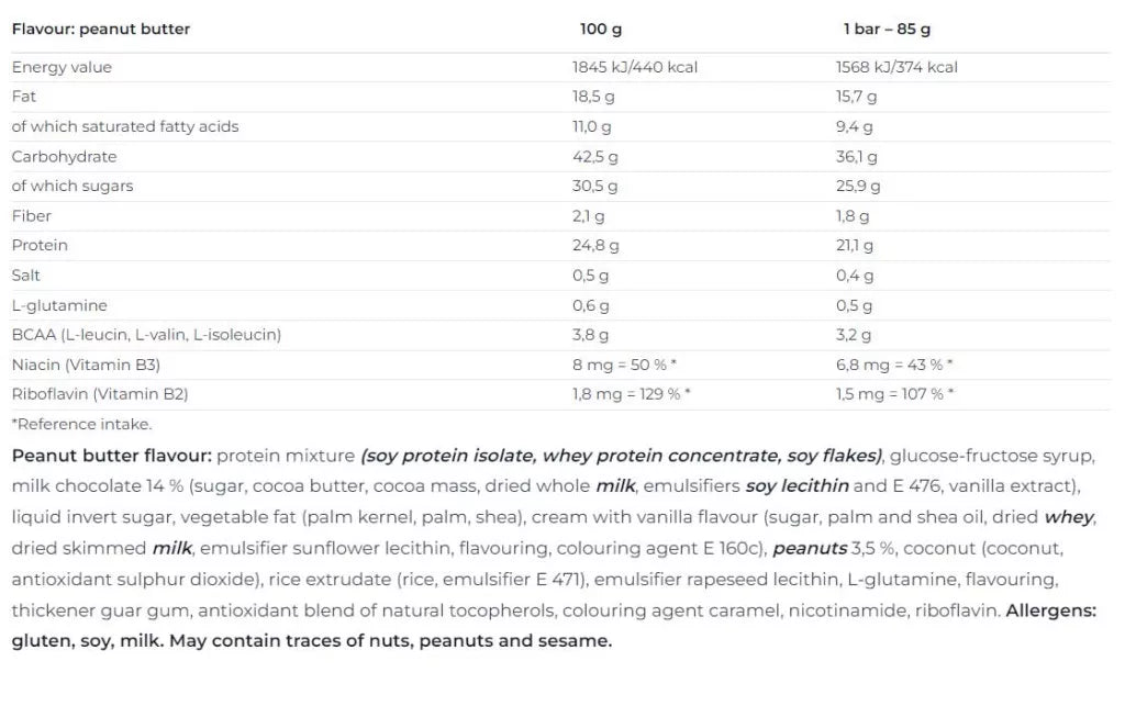 Nutrend Excelent Protein Bar (1 Bar, Peanut Butter)