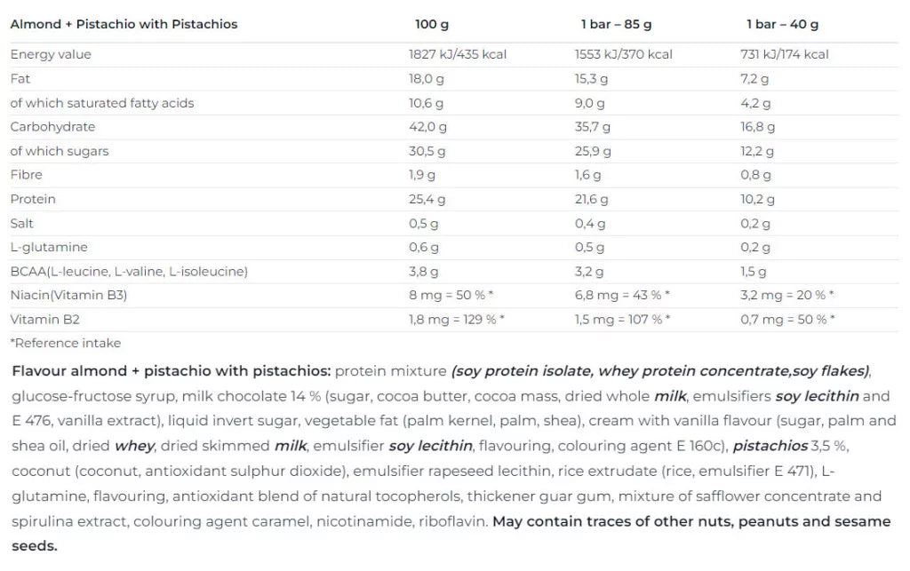 Nutrend Excelent Protein Bar Double (1 Bar, Almond Pistachio)
