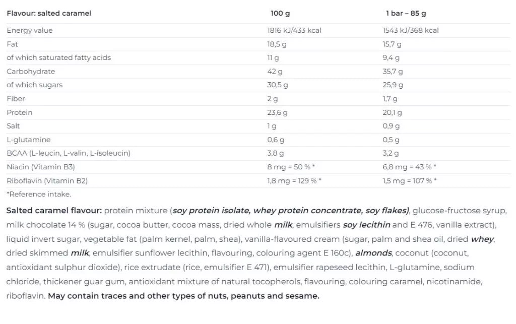 Nutrend Excelent Protein Bar (1 Bar, Salted Caramel)