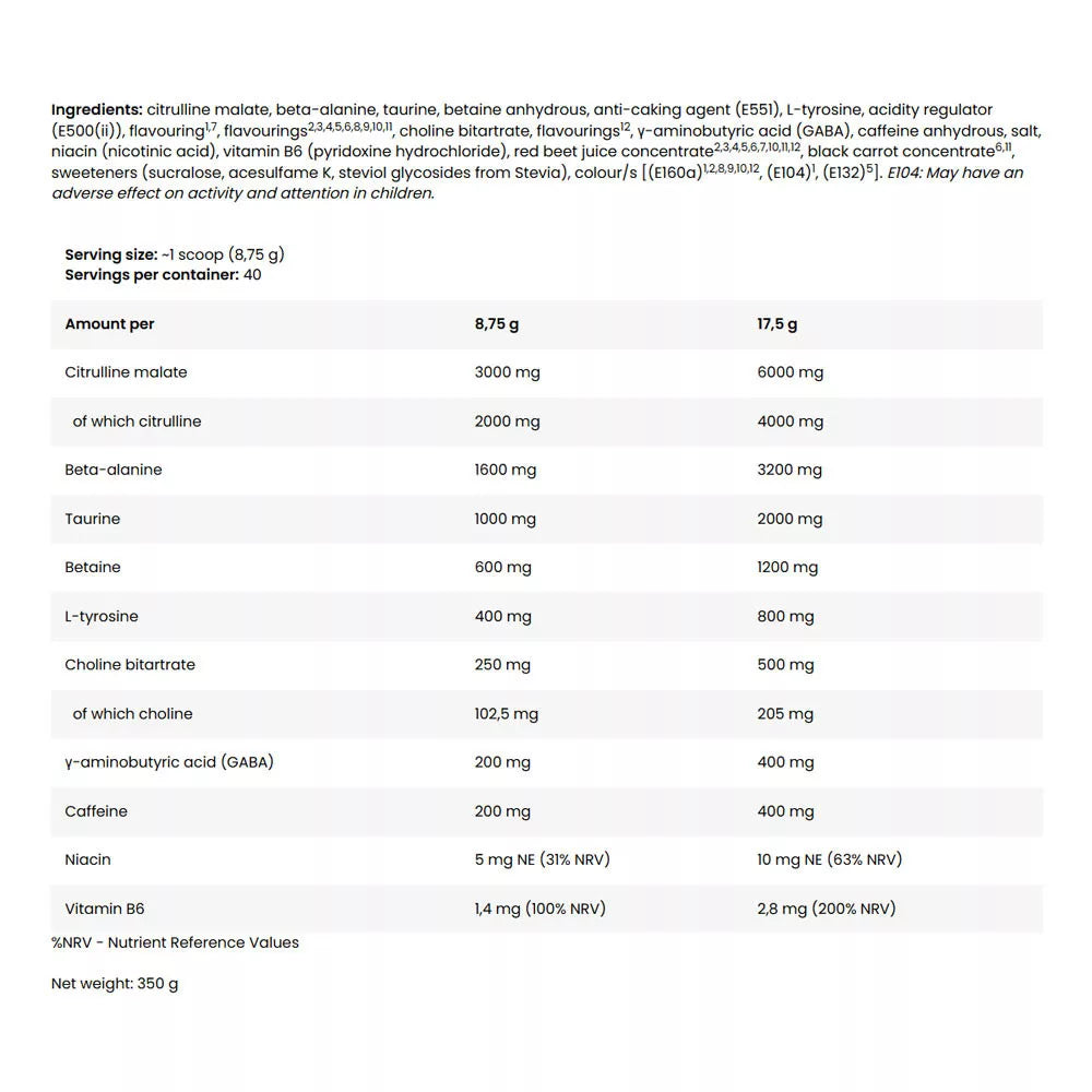 FA - Fitness Authority Gear Pre Pump Shock Sample (1 Sachet, Fruit Massage)