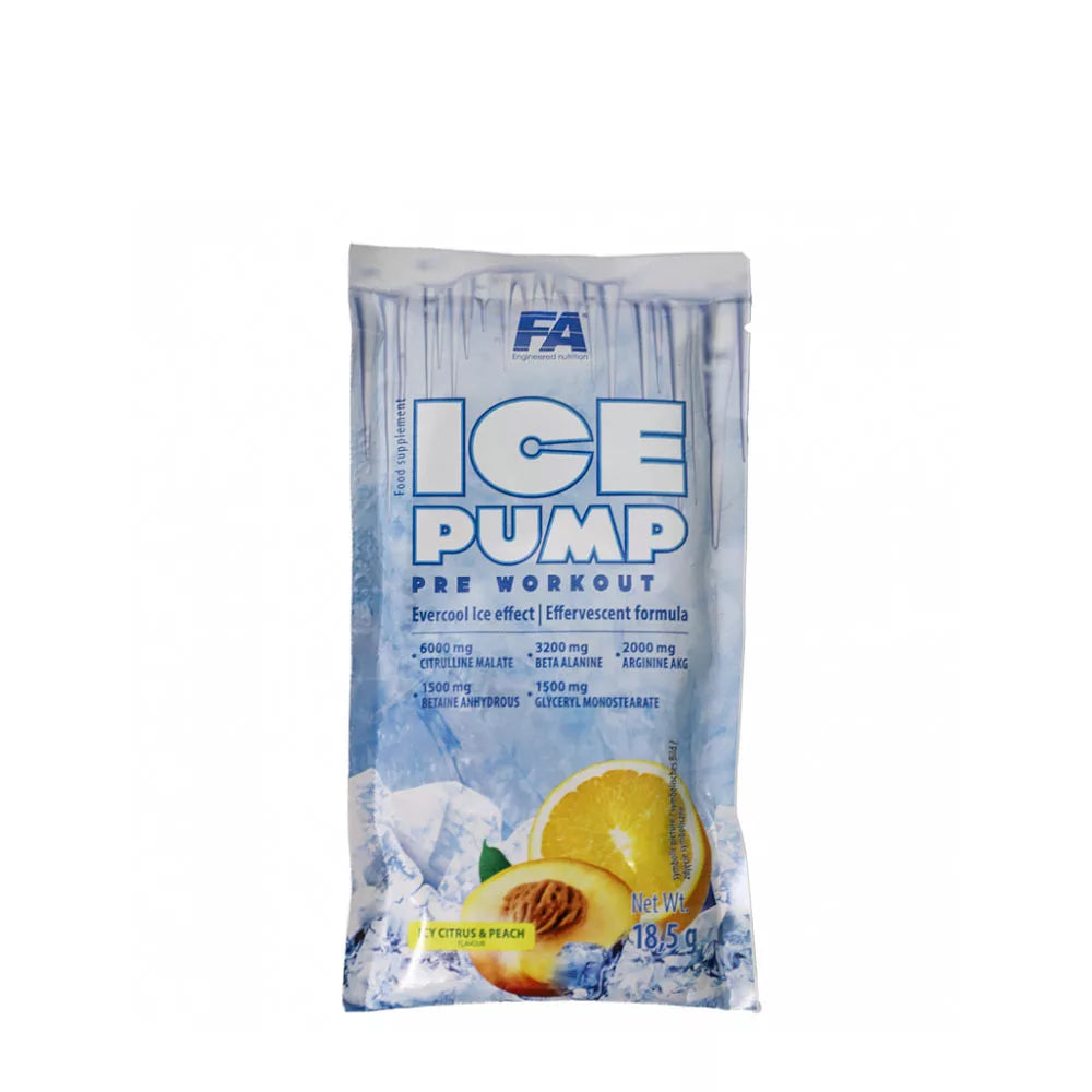 FA - Fitness Authority Ice Pump Pre Workout Sample (1 Sachet, Icy Citrus & Peach)