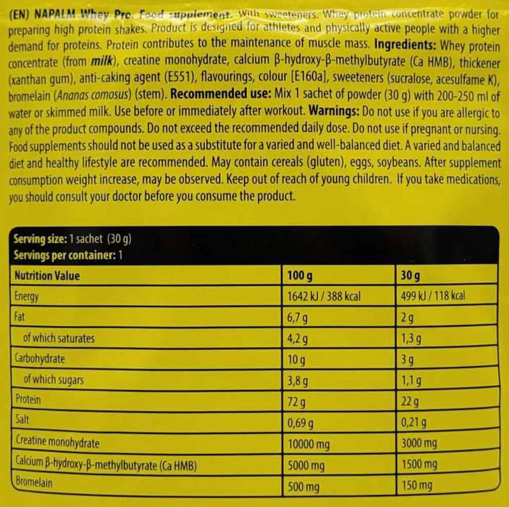 FA - Fitness Authority Napalm Whey Pro Sample (1 Sachet, Chocolate)