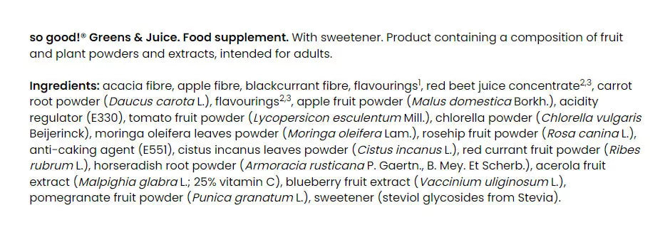 FA - Fitness Authority So Good Greens & Juice (360 g, Fruit Punch)
