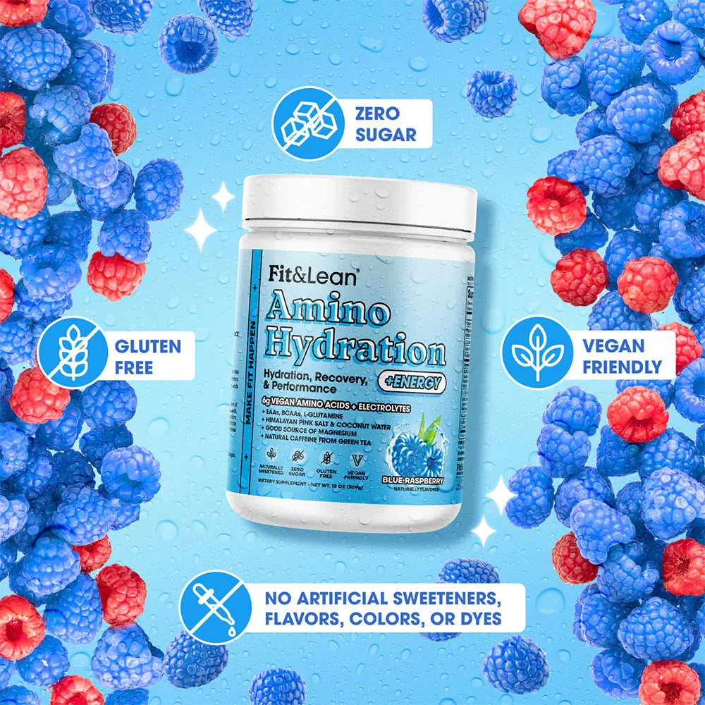 Fit & Lean Amino Hydration & Energy (369 g, Blue raspberry)
