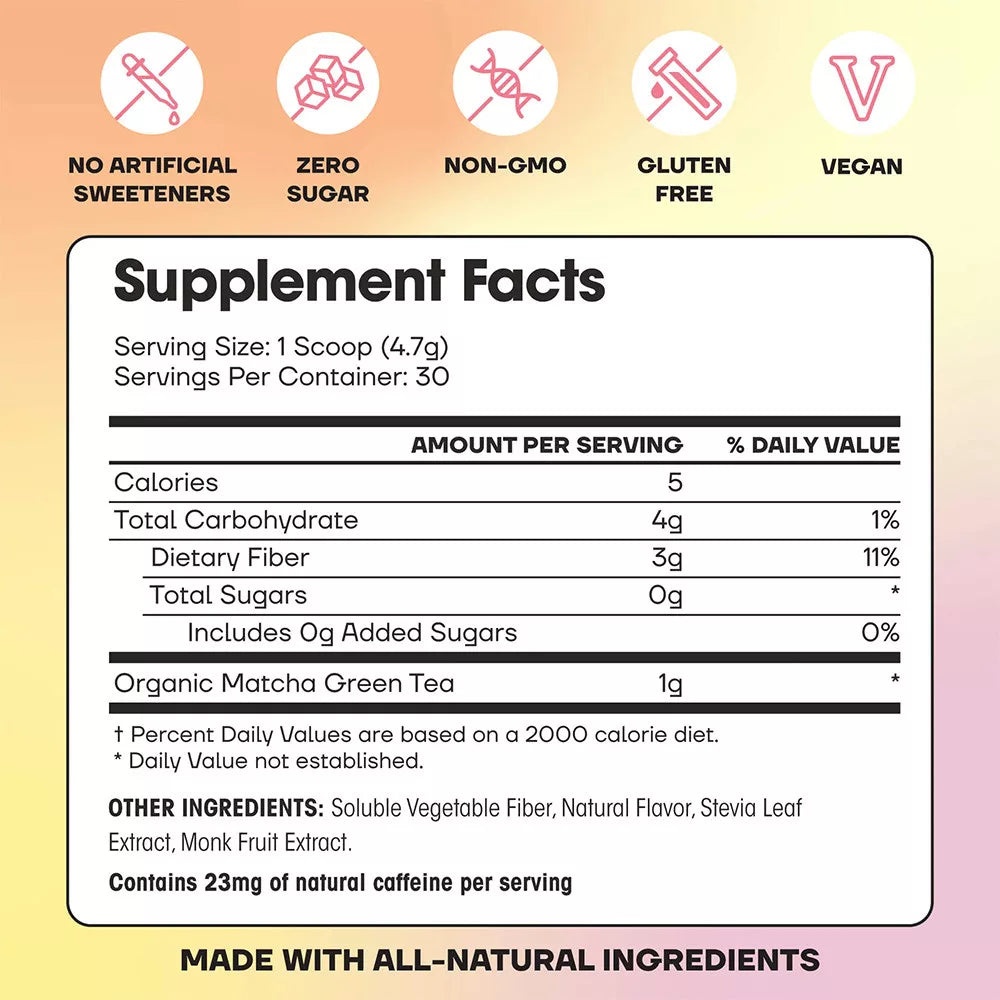 Fit & Lean Matcha Amore - Iced Tea (135 g, Raspberry Iced Tea)