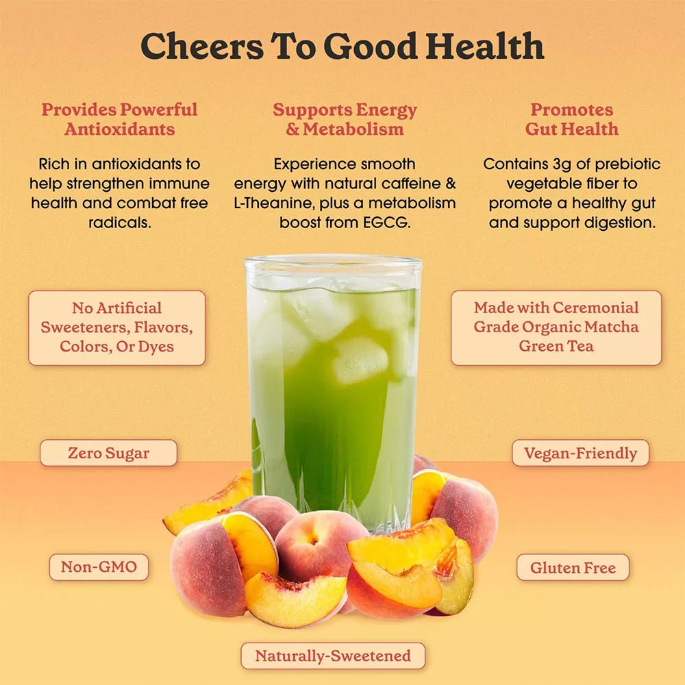 Fit & Lean Matcha Amore - Iced Tea (47 g, Peach Iced Tea)