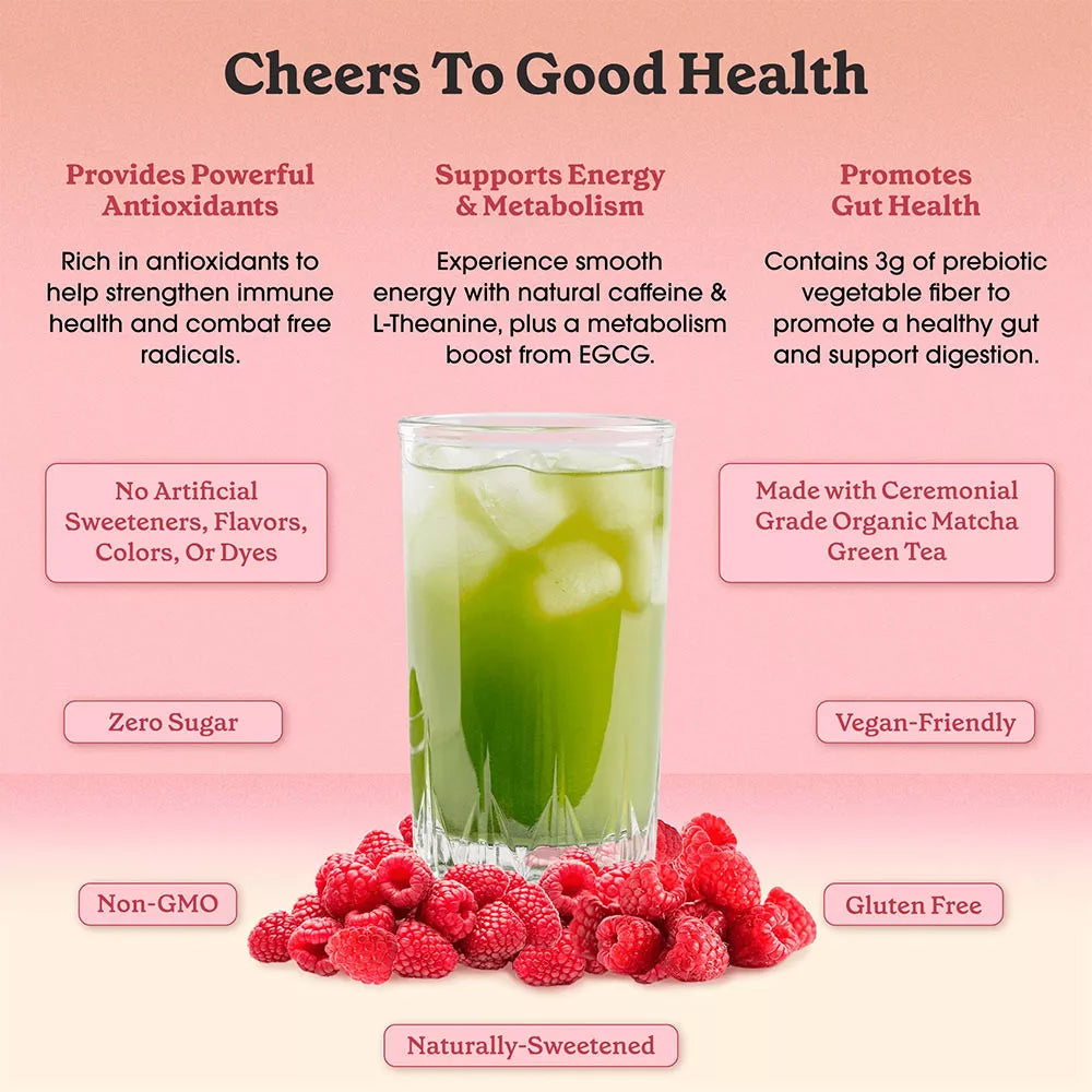 Fit & Lean Matcha Amore - Iced Tea (45 g, Raspberry Iced Tea)