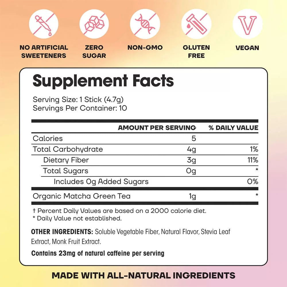 Fit & Lean Matcha Amore - Iced Tea (45 g, Raspberry Iced Tea)