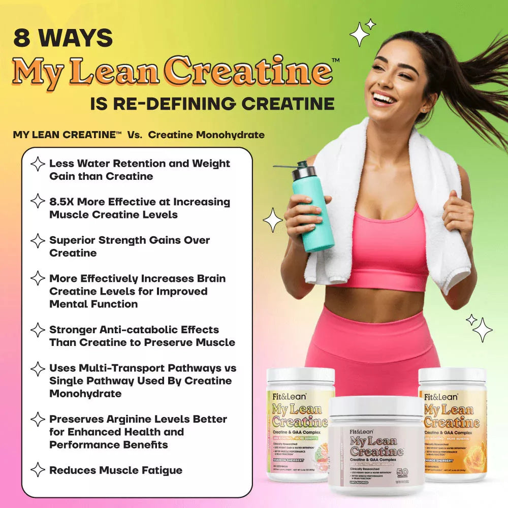 Fit & Lean My Lean Creatine (183 g, Rainbow Sherbert)