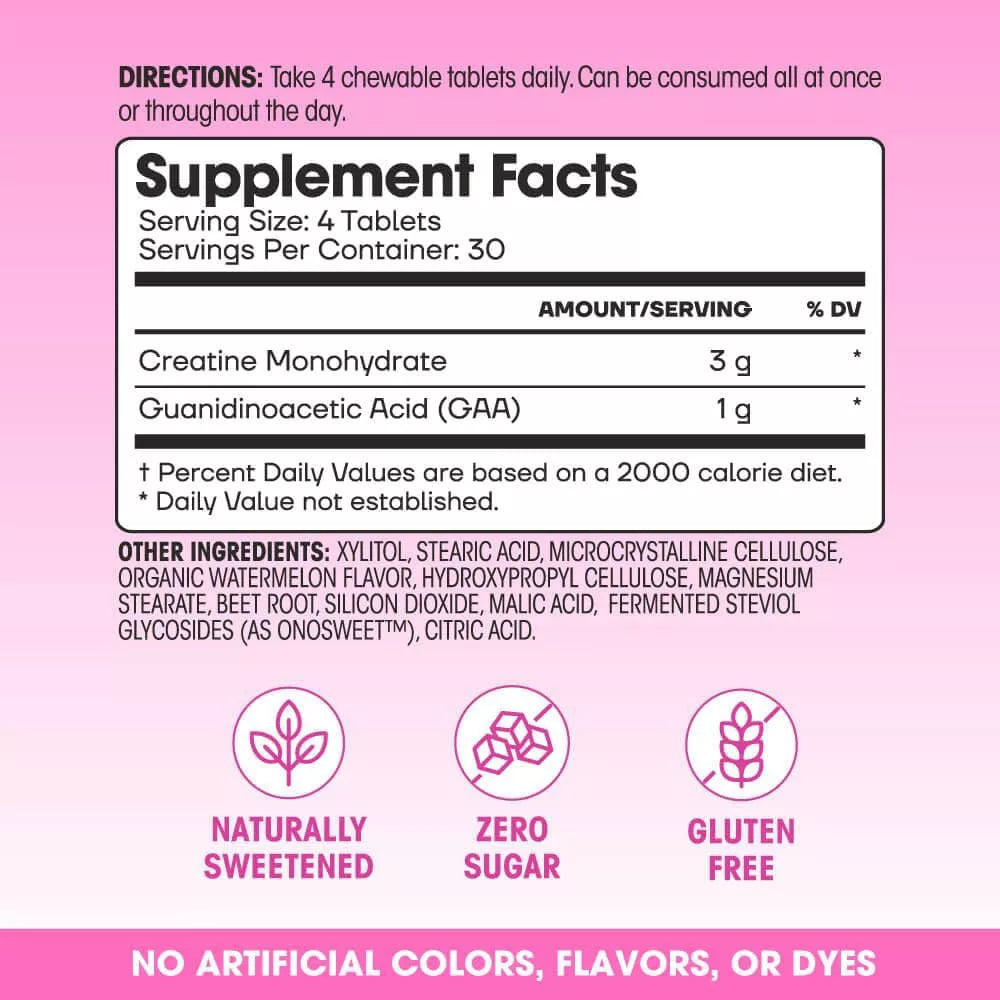 Fit & Lean My Lean Creatine (120 Chewables, Watermelon)